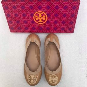 Tory Burch Beige and Cream Loafers